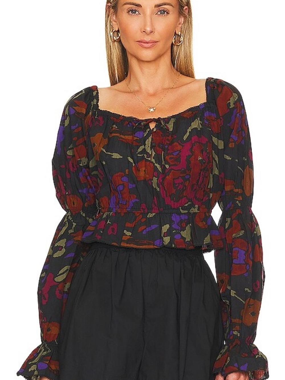 Cleobella Jasmine Blouse in Garden Floral Print